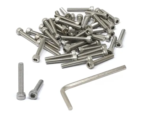 Miniatura 198 de iexcell 25 piezas M4 x 60/65/70/75/3.150 in paso de rosca 0.028 in acero inoxidable 304 cabeza hexagonal Tornillos Tornillos surtido Kit