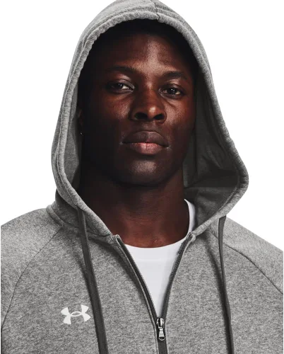 Miniatura 4 de Under Armour - Sudadera Rival de vellón para hombres, con capucha y cierre con cremallera completa