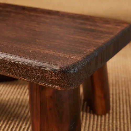 Miniatura 3 de Taburete de madera, taburete rectangular para mesita de noche, escalera para cocina y baño, taburete reposapiés debajo del escritorio, súper