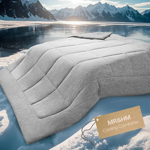 Miniatura 12 de MR&HM Edredón refrescante de tamaño Twin/Twin XL, manta de doble cara refrescante para personas que duermen con calor, ropa de cama sedosa