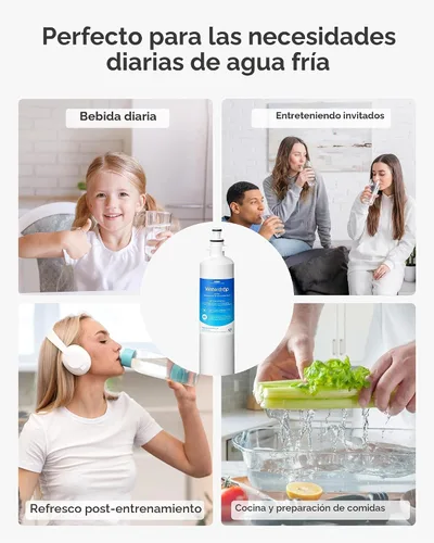 Miniatura 9 de Waterdrop Filtro de agua de repuesto para refrigerador GE® RPWFE®, RPWF (chip integrado), compatible con GFE28GYNFS, GFE28GELDS, PFE28KELDS