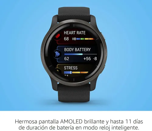 Miniatura 7 de Garmin Venu Reloj inteligente con GPS con monitoreo avanzado de salud y características de fitness