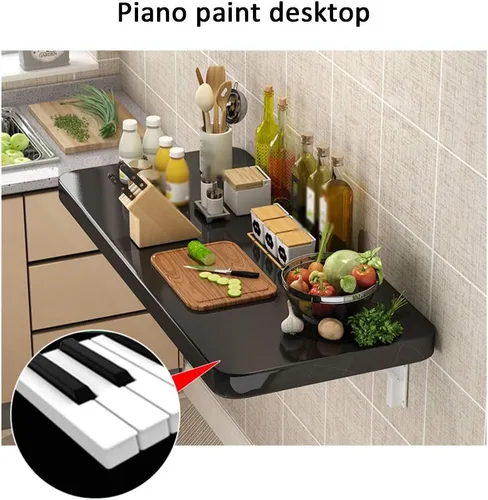 Miniatura 2 de Mesa plegable flotante para colgar en la pared, escritorio multifunción para ordenador/mesa/mesa de trabajo, mesa de comedor, cocina, tocador, 4