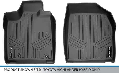Miniatura 4 de MAXLINER - Juego de alfombrillas de 1ª fila, color negro para Toyota Highlander Hybrid 2008-2013