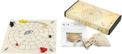 Masters Mehen Game - Juego antiguo egipcio de la serpiente - El juego de mesa más antiguo del mundo - Juego de mesa para 2 a 4 jugadores - Juego de