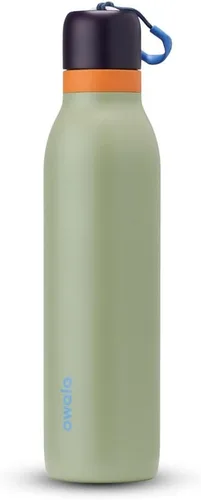 Miniatura 21 de Botella de agua aislada con tapa Twist de acero inoxidable Owala FreeSip con pajita para deportes y viajes, sin BPA, 24 onzas, Angel Food Cake