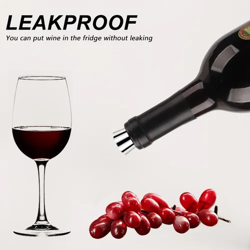 Miniatura 6 de Tapón de vino, tapones decorativos reutilizables para botellas para cocina, bar, regalos, fiesta de vacaciones, boda (paquete de 5)