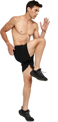 Miniatura 4 de DEMOZU - Pantalón corto de running para hombre de 5, ligero, transpirable, para entrenamiento, atletismo, gimnasio, correr, con bolsillos