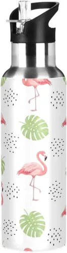 Pink Flamingos Insulated Water Bottle 20 Oz Leakproof Water Bottles, BPA-Free Sport Water Bottle Insulated