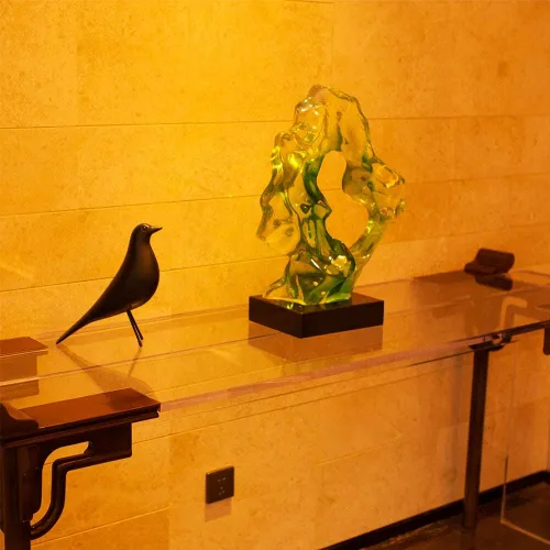 Miniatura 6 de Decoración de mediados de siglo para el hogar, pájaro de casa, decoración de oficina, escritorio, paloma, regalo para artes (negro)