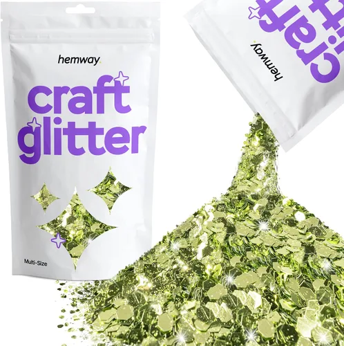 Miniatura 9 de Hemway Craft Glitter - Rojo Copos de lentejuelas metálicas de varios tamaños para manualidades de resina y epoxi Suministros para vasos