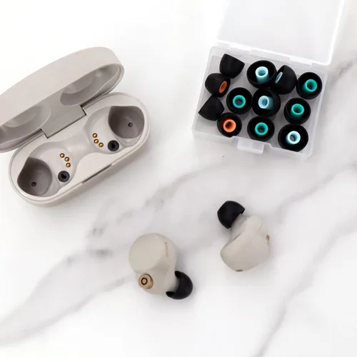 Miniatura 5 de 6 pares de almohadillas de repuesto para WF-1000XM5 / WF-1000XM4 / WF-C700N / WF-C500, auriculares de goma de silicona suave flexible compatible