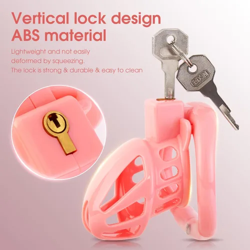 Miniatura 6 de UTIMI - Jaula de castidad para hombre con dispositivo de castidad – Jaula de castidad ligera con bloqueo invisible vertical para hombres con 4