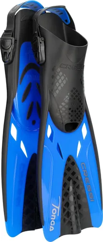 Miniatura 8 de Cressi Aletas de snorkel ajustables para adultos con hebillas ultra resistentes, muy ligeras, ideales para viajar - Tonga: diseñadas en Italia