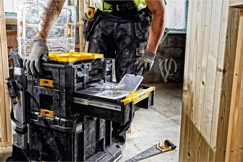 Miniatura 3 de DEWALT DWST1-70705 T-Stak III Caja de almacenamiento de herramientas con cajón, amarillo/negro, 6.9 in*17.3 in*12.4 in