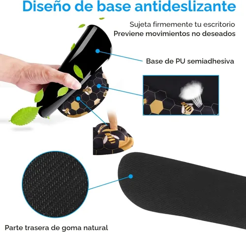 Miniatura 5 de iCasso Alfombrilla de Escritorio, Conjunto de Soporte de Muñeca para Alfombrilla de Ratón Gaming, 4 en 1 XXL Alfombrilla Grande para Ratón +