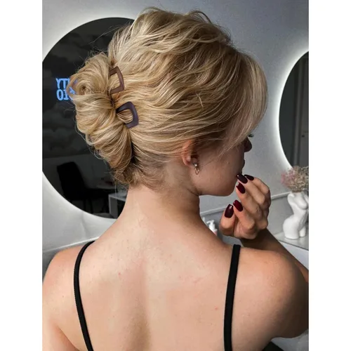 Miniatura 3 de Chanaco 4 horquillas francesas para el cabello para mujer, horquilla para moños, horquilla en forma de U para peinar, palillos de plástico