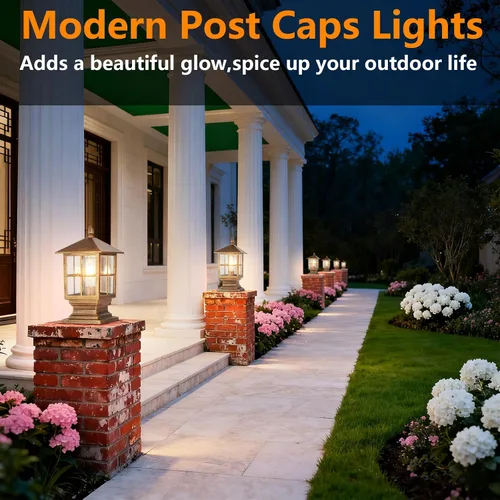 Miniatura 3 de SLAWA Lámpara de poste para exteriores, modernas luces de columna para exteriores, IP54, impermeables, de aluminio, iluminación al aire libre
