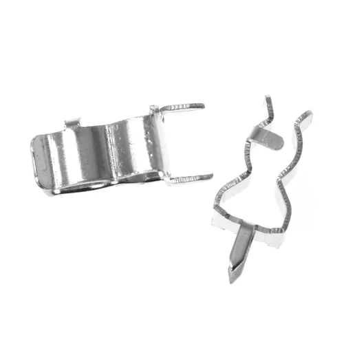 Miniatura 2 de Clip de fusible 30 piezas latón plateado estaño para 0.197x0.787 in tubo de cerámica de vidrio fusible rápido