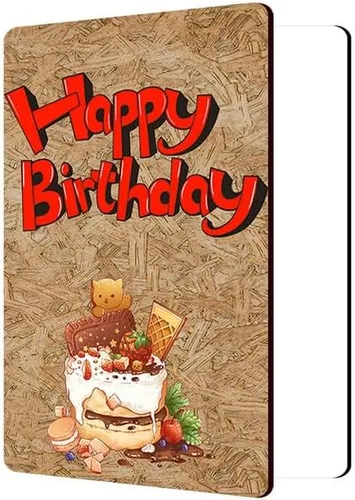Miniatura 9 de Tarjeta de felicitación de madera de feliz cumpleaños, tarjetas de felicitación de madera, regalos para mujeres, hombres, niñas, niños, esposa