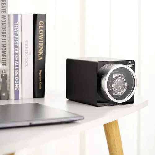 Miniatura 4 de MOZSLY Reloj Winder para Relojes Automáticos 12 Modo de Rotación con Bastante Motor Metal