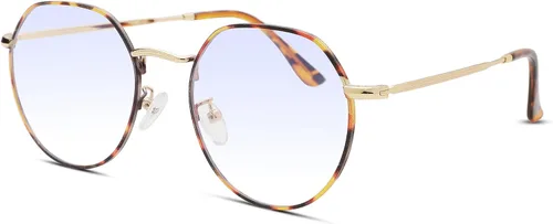 Miniatura 14 de Pro Acme Gafas redondas de moda Metal Clear Lens Frame Vintage Unisex Gafas 53MM