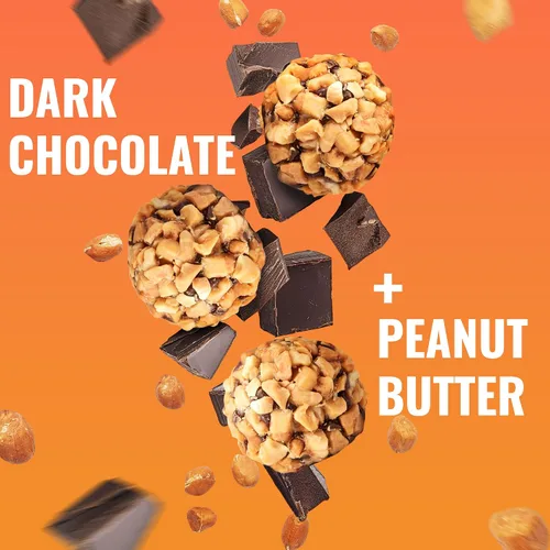 Miniatura 5 de The Gluten Free Brothers Bocaditos de Chocolate Negro con Mantequilla de Maní - Bolas de Proteína Sin Gluten – Sin OMG, Sin Soja, Veganas – Bolas