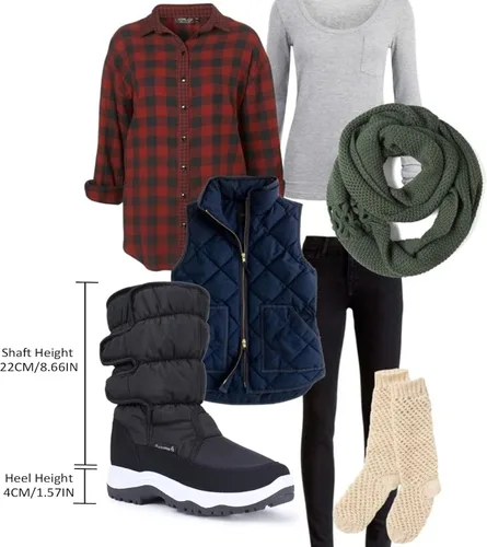 Miniatura 6 de CIOR - Botas de nieve Winter II para mujer, impermeables, forradas con piel, cálidas, antideslizantes
