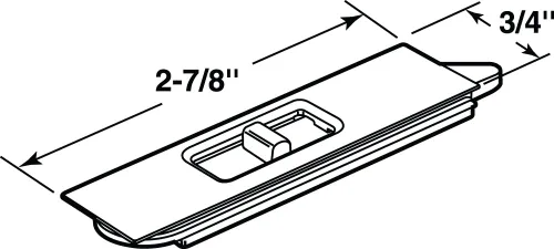 Miniatura 2 de Par de cerrojo corredizo a presión Prime-Line F 2734 construcción de plástico blanco, con resorte