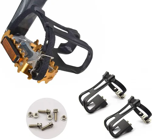Miniatura 3 de leadrise® pedales para bicicleta con correas de nylon.