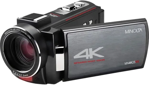 Miniatura 2 de Minolta MN4K25NV 4K Ultra HD 30 Mega Pixels Night Digital Vision Videocámara (negro) Paquete con tarjeta de memoria de 128 GB + trípode de cámara +