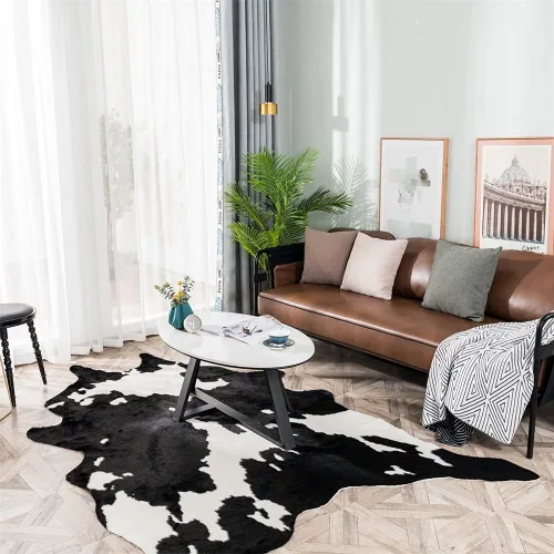 Miniatura 8 de Cheetah Print Rug, Leopard Area Rugs 4.6x5.8 ft Faux Fur Animal Printed Skin Hide Mats Cheetah Carpet Machine Washable for Bedroom Living Room Rustic