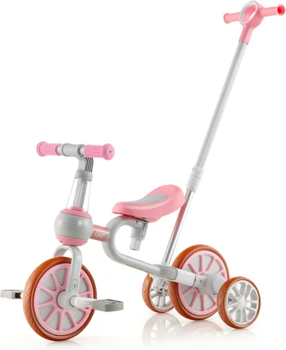 Miniatura 11 de HONEY JOY Triciclo, triciclo para niños de 3 ruedas con asiento ajustable, cesta de almacenamiento extraíble, triciclo para niños de 3 a 5 años