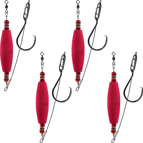 Plataformas de flotador de bagre, bobbers de pesca, corchos, equipo de pesca para gato, combo de clavija de EVA, alta flotabilidad, ganchos Rojo