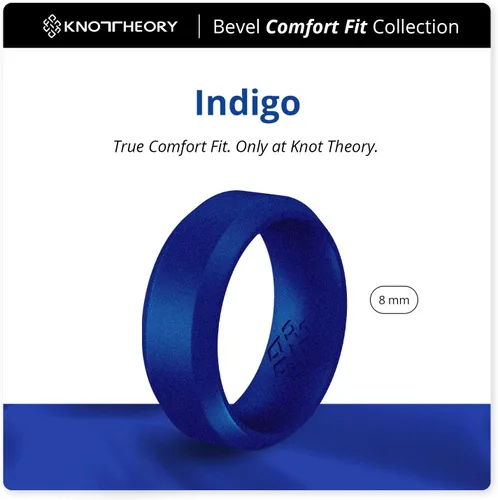 Miniatura 9 de Knot Theory - Anillo de boda de silicón para hombres y mujeres Anillos de goma finos de calidad superior con gran estilo, comodidad; son ideales