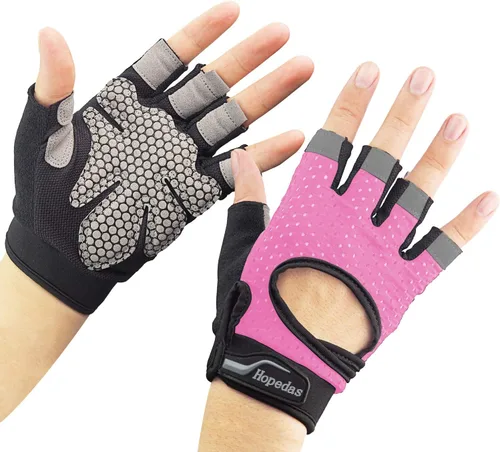 Workout Gloves Weight Lifting Gloves Palm Support Protection for Men Women, Exercise Gloves Sports for Training, Fitness, Gym, Rosa