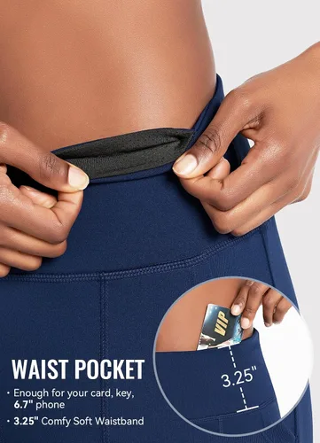 Miniatura 2 de BALEAF - Bermudas de correr para mujer, shorts largos deportivos de cintura alta con bolsillos