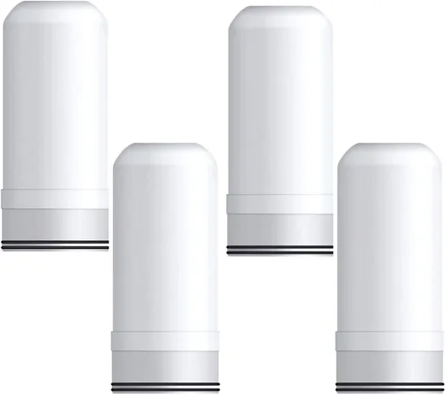 Filtro de grifo, sistema de purificación eficaz, reduce el plomo y el mal sabor, purificador de agua sin BPA, paquete de 4 de repuesto (WF-03F-4PCS)