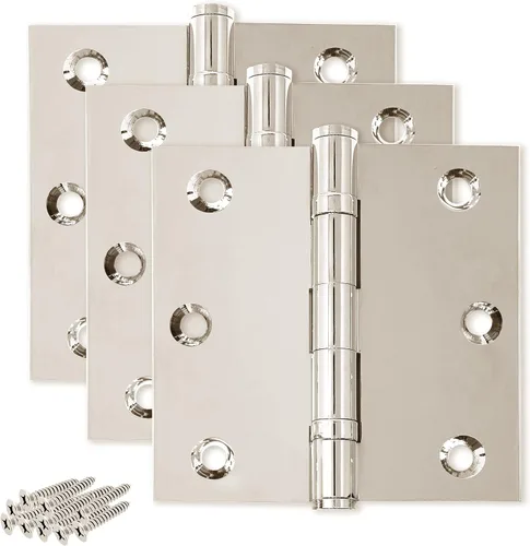 Miniatura 10 de Solid Brass Door Hinge Heavy Duty Ball Bearing 3.5 x 3.5 Inch - Set of 2 Hinges (Antique Brass)
