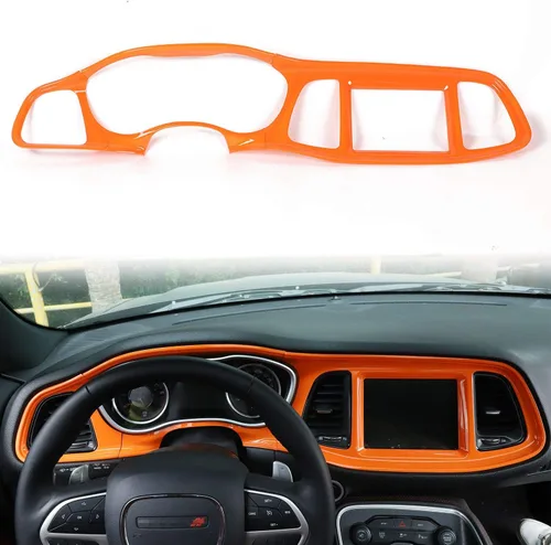 Miniatura 7 de Voodonala para Consolas Centrales Challenger, Cubierta Protectora del Tablero de Instrumentos para 2015-2024+ Dodge Challenger, Accesorios Azul