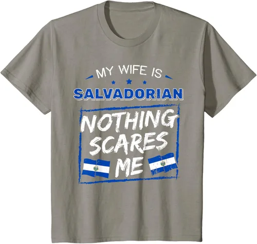 Miniatura 41 de Camiseta con la bandera de raíces salvadoreñas de El Salvador My Wife Is Salvadoran Roots, Negro