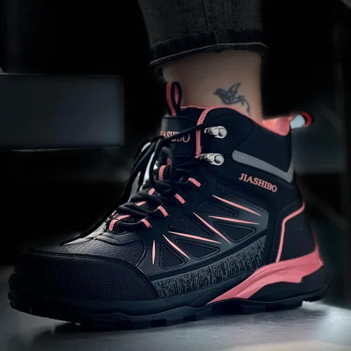 Miniatura 3 de Blapek Botas de trabajo con punta de acero para mujer, botas de trabajo aisladas, zapatos de punta de acero, botas de construcción cómodas, botas