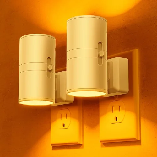 Miniatura 14 de Briignite - Luces nocturnas led enchufables, 3CCT, sensor de anochecer a amanecer, de 3000 K, regulable para pasillo, dormitorio, escalera, paquete
