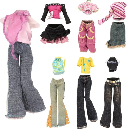 Miniatura 7 de BARWA 6 juegos de ropa de muñeca y 6 zapatos para muñecas Monster Girl de 11 pulgadas, accesorios de moda, trajes casuales y pantalones
