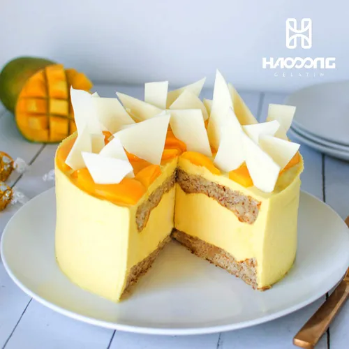 Miniatura 7 de Haodong Hojas de gelatina de hoja de platino de ternera, 450-500 hojas, 2.2 libras, 240 hojas de gelatina para mousse espejo glaseado crema pastel