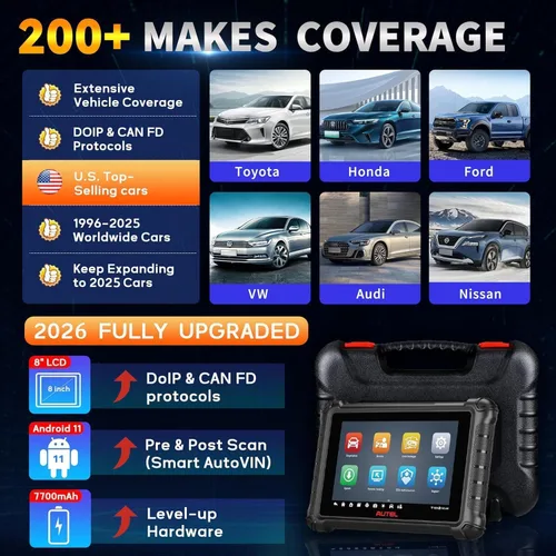 Miniatura 7 de Autel Escáner MaxiCheck MX900 OBD2, igual que MaxiCOM MK900 MK900BT, actualización de MK808 MX808, herramienta de diagnóstico de todos los sistemas