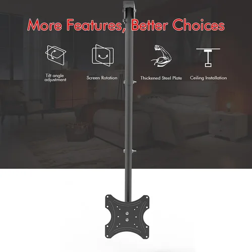 Miniatura 2 de Soporte de techo para TV que se adapta a la mayoría de televisores de pantalla plana LED, LCD OLED de 32 a 55 pulgadas, soporte de pared universal