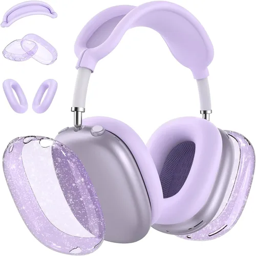 Miniatura 21 de Aircawin Funda transparente para AirPods Max, funda transparente a prueba de golpes para Airpods Max, funda protectora de TPU suave antiarañazos,