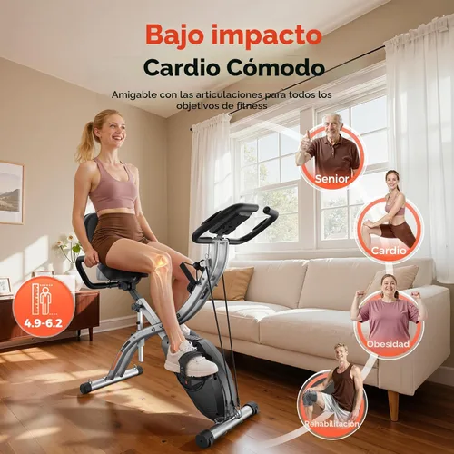 Miniatura 8 de YOSUDA Bicicleta plegable de ejercicio - Bicicleta fija plegable para entrenamiento en el hogar