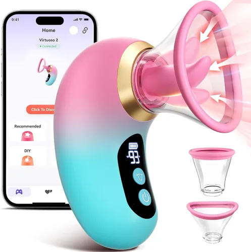Miniatura 12 de Juguetes sexuales de rosa para mujer - Vibrador de succión de 5 en 1, juguete sexual de rosa, 3 succiones, 9 lamidos de lengua y vibración, juguetes